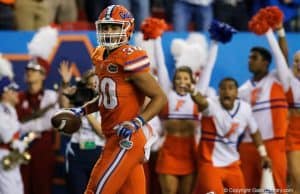 Florida Gators tight end DeAndre Goolsby scores against Alabama- Florida Gators football - 1280x854