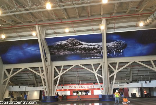 The newly renovated atrium inside the grand entrance inside the Exactech Arena at the Stephen C. O’Connell Center- Florida Gators basketball- 1281x854