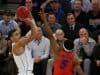 Dec 6, 2016; New York, NY, USA; Duke Blue Devils forward Jayson Tatum (0) shoots over Florida Gators guard KeVaughn Allen (5) during first half at Madison Square Garden. Mandatory Credit: Noah K. Murray-USA TODAY Sports