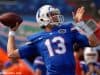 University of Florida freshman quarterback Feleipe Franks warms up before the Gators game against South Carolina- Florida Gators football- 1280x852