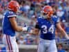 University of Florida linebacker Alex Anzalone and lineman Jordan Sherit celebrate during the Gators win over Georgia- Florida Gators football- 1280x852