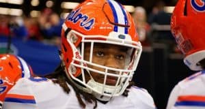 University of Florida running back Jordan Scarlett walks out onto the field before the SEC Championship game in 2015- Florida Gators football- 1280x854