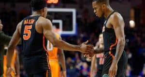 Florida Gators basketball guard KeVaughn Allen and Kasey Hill against Tennessee- 1280x853