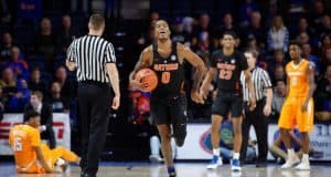Florida Gators basketball player Kasey Hill celebrates after a win- 1280x853