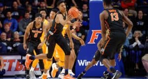 Florida Gators basketball players Devin Robinson and Kevarrius Hayes- 1280x853