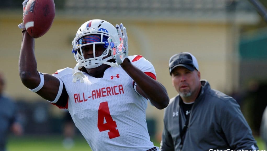 Florida Gators recruiting receiver target James Robinson at the Under Armour game- 1280x853