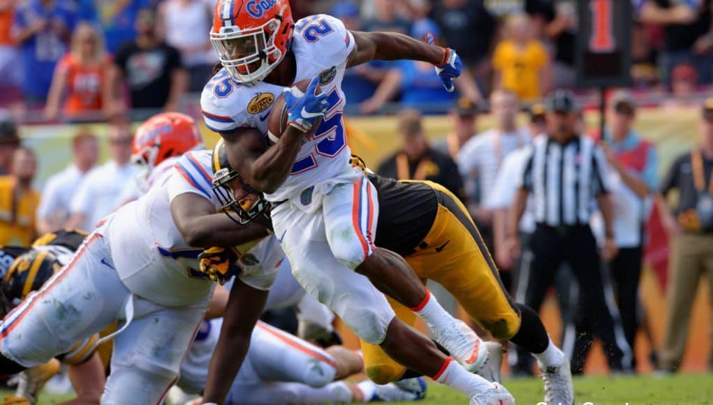 Florida Gators running back Jordan Scarlett runs in the Outback Bowl- 1280x852