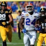 Florida Gators running back Mark Thompson scores against Iowa in the Outback Bowl- 1280x852