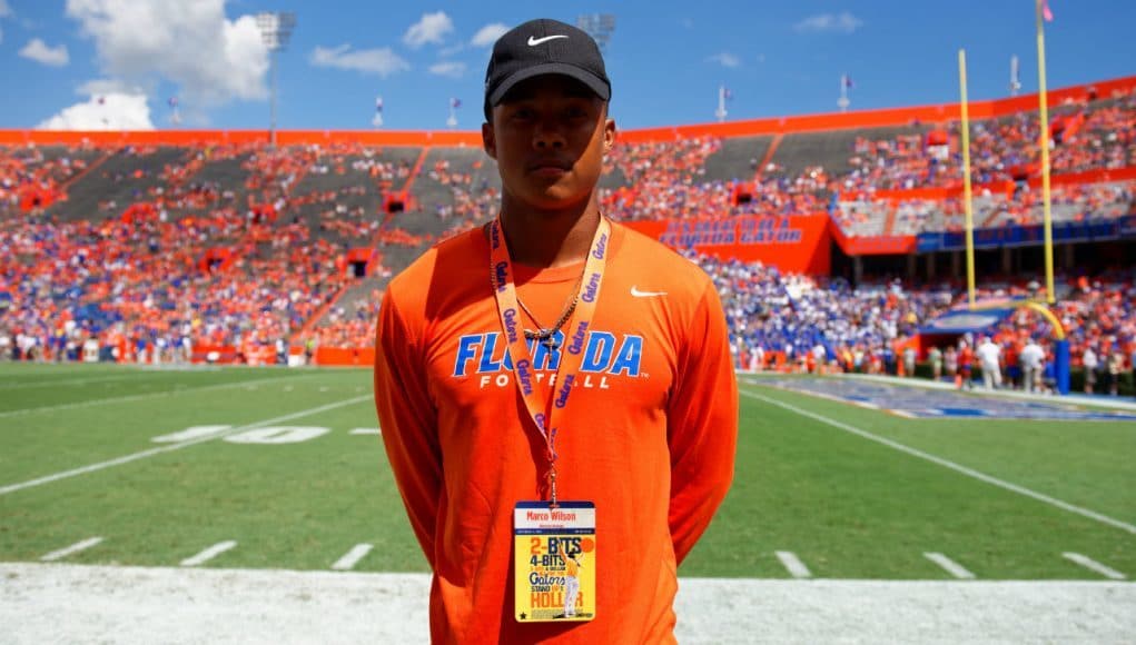 University of Florida commit Marco Wilson takes in the Florida Gators game against the Kentucky Wildcats in 2016- Florida Gators football- 1280x854