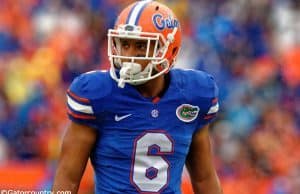 University of Florida cornerback Quincy Wilson looks to the sideline during the Florida Gators win over Missouri in 2016- Florida Gators football- 1280x852