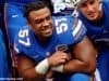 University of Florida defensive tackle Caleb Brantley celebrates a win over South Carolina in 2016- Florida Gators football- 1280x852