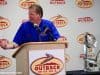 University of Florida head coach Jim McElwain speaks with reporters after the Florida Gators 30-3 Outback bowl win over Iowa- Florida Gators football -1280x855