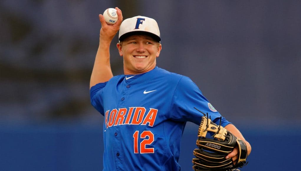 University of Florida freshman Blake Reese warms up before the Florida Gators Regional game against Georgia Tech- Florida Gators baseball- 1280x854