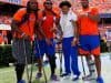 University of Florida players Dre Massey, Antonio Riles, C.J. McWilliams and Quincy Lenton watch the Gators play Kentucky- Florida Gators football- 1280x1280