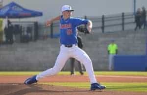 University of Florida sophomore Brady Singer pitches against William & Mary- Florida Gators baseball- 1280x850