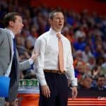 Florida Gators basketball coach Mike White coaches the Gators in 2017- 1280x853