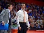 Florida Gators basketball coach Mike White coaches the Gators in 2017- 1280x853
