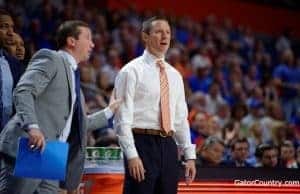 Florida Gators basketball coach Mike White coaches the Gators in 2017- 1280x853