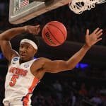 Florida Gators basketball guard KeVaughn Allen dunks against Wisconsin- 1280x854