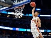 Florida Gators basketball player Devin Robinson dunks against ETSU- 1280x853