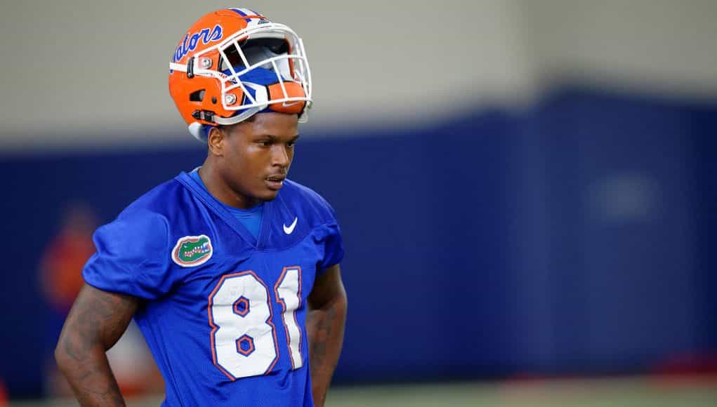 Florida Gators receiver Antonio Callaway at spring practice- 1024x682