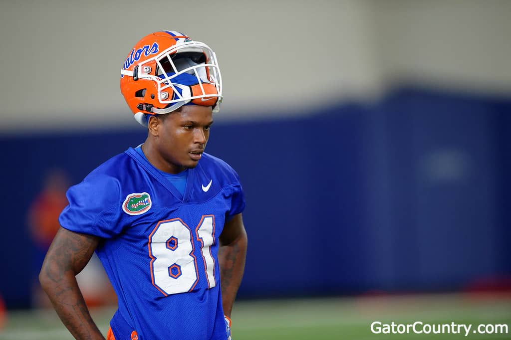 Florida Gators receiver Antonio Callaway at spring practice- 1024x682