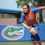Florida Gators softball pitcher Delanie Gourley pitches against Missouri- 1280x852