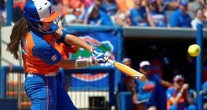Florida Gators softball blows out North Dakota State 13-0 Florida Gators softball player Janell Wheaton hits against Missouri - 1280x853