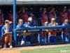 Florida Gators softball team watches on from the dugout- 1280x549