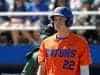 University of Florida catcher JJ Schwarz reacts to striking out against Miami- Florida Gators baseball- 1280x993