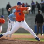 University of Florida freshman pitcher Tyler Dyson throws against Columbia University- Florida Gators baseball- 1280x845