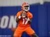 University of Florida freshman quarterback Kadarius Toney throws a pass during the Gators third spring practice- Florida Gators football- 1280x852