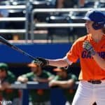 University of Florida junior Christian Hicks gets ready in-between pitches against the Miami Hurricanes- Florida Gators baseball- 1280x852