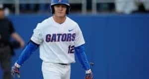 University of Florida outfielder Blake Reese walks back to the dugout after striking out against Florida State- Florida Gators baseball- 1280x852