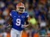 Florida Gators receiver Dre Massey runs in the Orange and Blue game in 2017- 1280x853