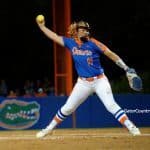 Florida Gators softball pitcher Kelly Barnhill pitches against FSU- 1280x1093