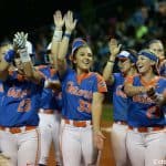 Florida Gators softball team celebrates after defeating FSU- 1280x853