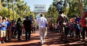 University of Florida head football coach Jim McElwain leads his football team into Ben Hill Griffin Stadium before the Orange and Blue Debut- Florida Gators football- 1280x854