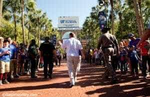 University of Florida head football coach Jim McElwain leads his football team into Ben Hill Griffin Stadium before the Orange and Blue Debut- Florida Gators football- 1280x854