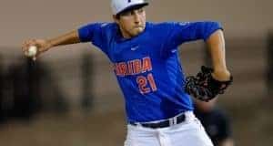 University of Florida pitcher Alex Faedo throws against Georgia Tech during the Gainesville Regional- Florida Gators baseball- 1280x852