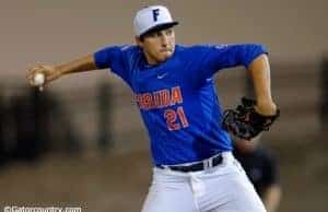 University of Florida pitcher Alex Faedo throws against Georgia Tech during the Gainesville Regional- Florida Gators baseball- 1280x852