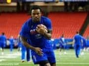 University of Florida running back Jordan Scarlett carries the ball during practice before the 2016 SEC Championship game- Florida Gators football- 1280x853