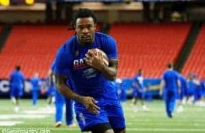 University of Florida running back Jordan Scarlett carries the ball during practice before the 2016 SEC Championship game- Florida Gators football- 1280x853