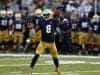 Sep 5, 2015; South Bend, IN, USA; Notre Dame Fighting Irish quarterback Malik Zaire (8) throws a pass against the Texas Longhorns at Notre Dame Stadium. Mandatory Credit: Brian Spurlock-USA TODAY Sports