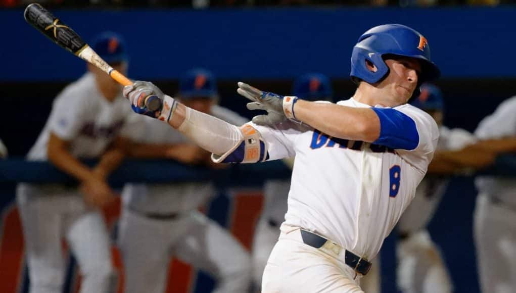 University of Florida infielder Deacon Liput takes a swing in a game against the Kentucky Wildcats- Florida Gators baseball- 1280x852