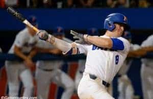 University of Florida infielder Deacon Liput takes a swing in a game against the Kentucky Wildcats- Florida Gators baseball- 1280x852