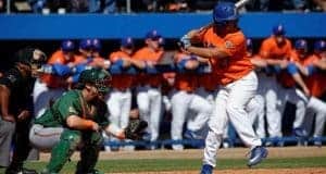 University of Florida outfielder Nelson Maldonado takes a swing in a series against the Miami Hurricanes- Florida Gators baseball- 1280x852