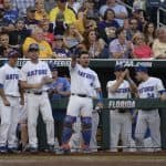 Florida Gators celebrate against LSU in the CWS finals- 1280x761