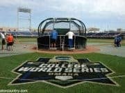 The University of Florida Gators baseball team takes the field at TD Ameritrade Park in Omaha, Nebraska for practice at the College World Series- Florida Gators baseball- 1280x850