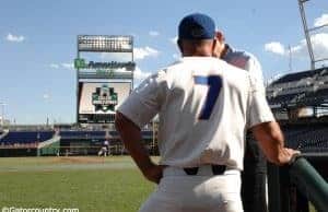 University of Florida head coach Kevin O’Sullivan does an interview on the field before the Florida Gators game against TCU- Florida Gators baseball- 1280x850